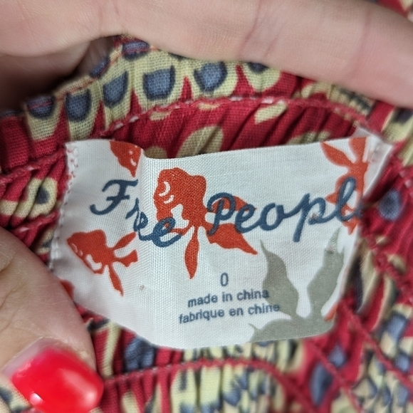 Vintage Free People Cotton Eyelet Midi Dress Boho Cottagecore Y2K Size 0 - Picture 5 of 13